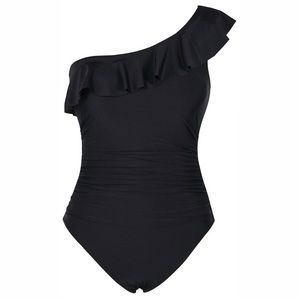 One Shoulder Ruffle Swimsuit